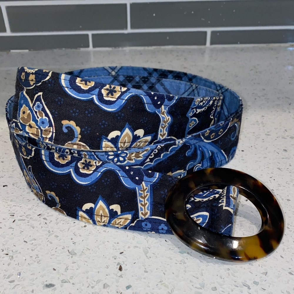 Vera Bradley Windsor Navy Fabric Belt